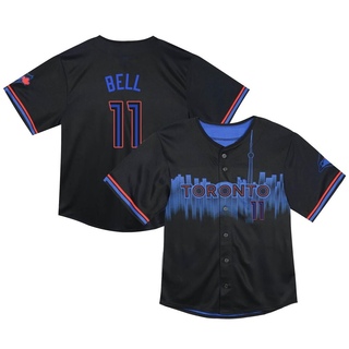 Limited George Bell Toddler Toronto Blue Jays 2024 City Connect Jersey - Black