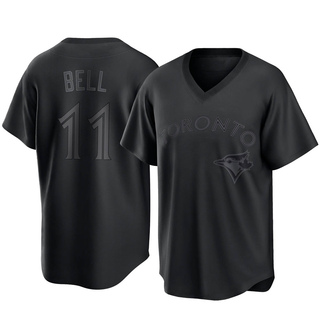 Replica George Bell Men's Toronto Blue Jays Pitch Fashion Jersey - Black