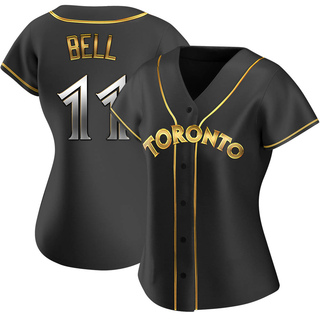 Replica George Bell Women's Toronto Blue Jays Alternate Jersey - Black Golden